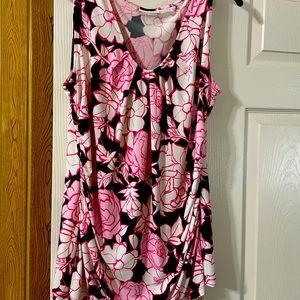 LADIES TOP PINK AND BLACK